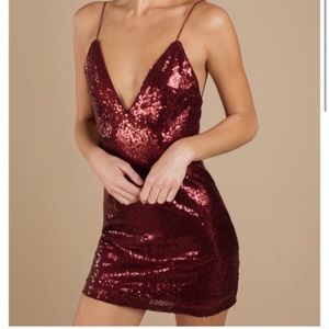 Tobi Dresses | Alina Plunging Sequin Dress